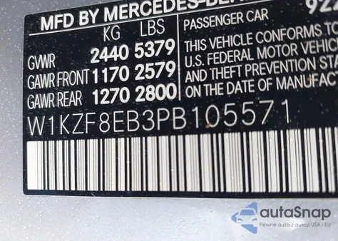 2023 Mercedes-Benz E 350 4Matic from USA, damaged, VIN W1KZF8EB3PB105571